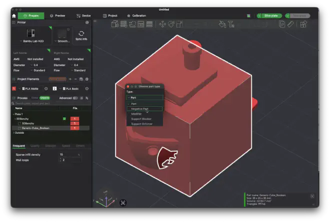 changing the boolean result back to a negative part